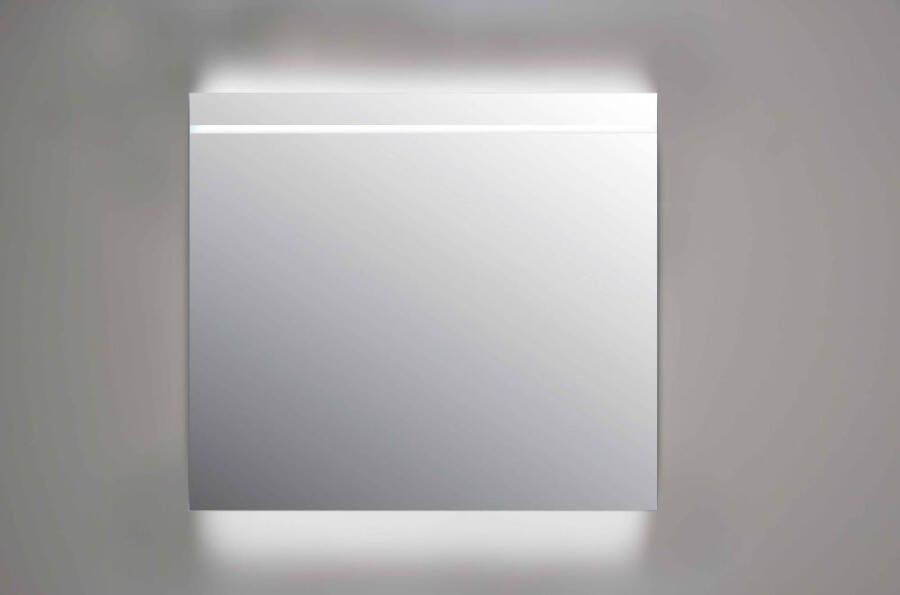 INK SP6 spiegel met aluminium frame met indirecte boven- en onder LED-verlichting colour-changing en sensorschakelaar 80 x 60 x 4 cm