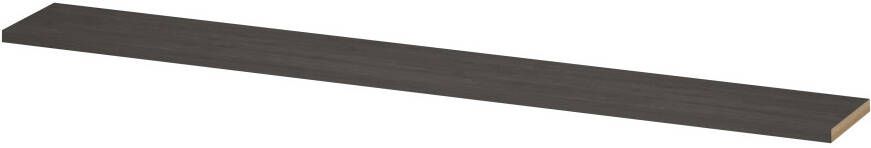 INK wandplank in houtdecor 3 5cm dik voorzijde afgekant voor ophanging in nis 275x35x3 5cm oer grijs