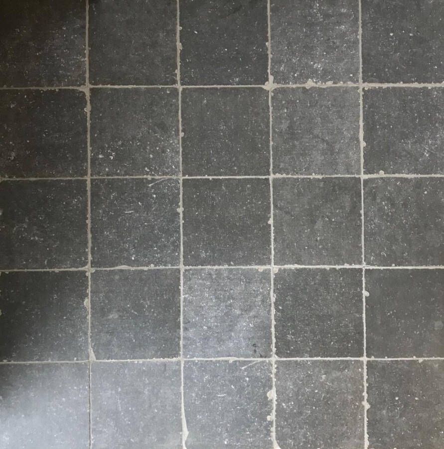 Kerabo Bluestone keramische vloertegel natuursteenlook getrommeld 20 x 20 cm Noir