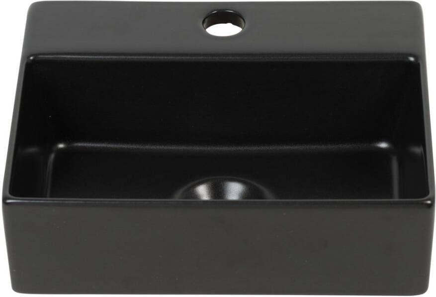 Plieger Kansas mini fontein met kraangat zonder overloop 29x23x9 cm mat zwart