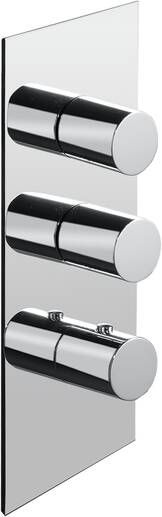 Plieger Napoli afbouwdeel v. inbouw douchekraan thermostatisch m. 2 functies omstelling verticaal en horizontaal te installeren chroom 800199CHR - Foto 1