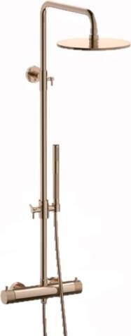 Plieger Roma douchesysteem met thermostatische douchekraan en hoofddouche 20 cm rose goud - Foto 1