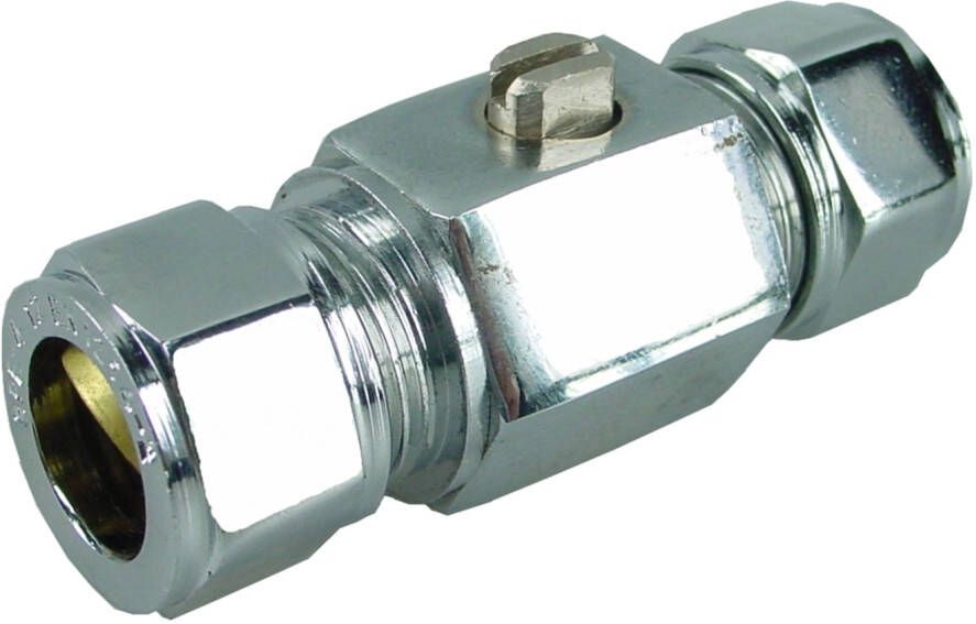 Riko chroom mini-kogelkraan knel recht 22x22 13.3611