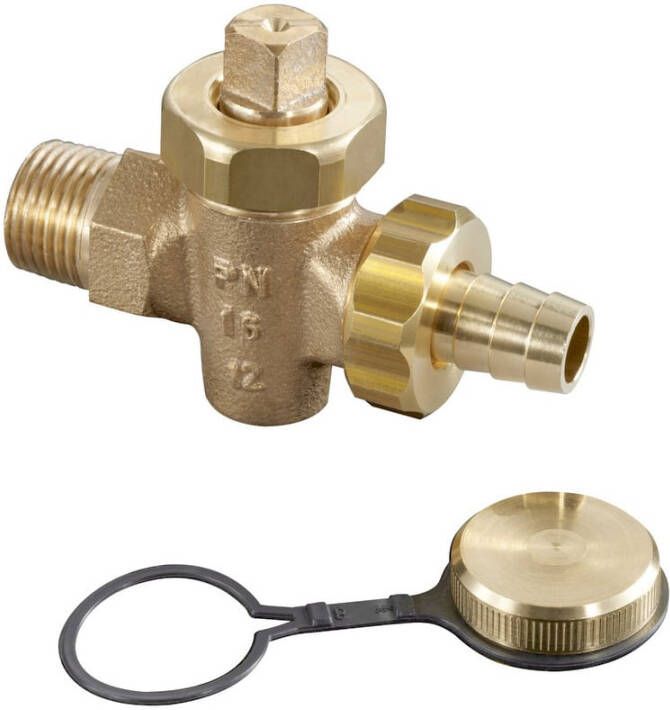 Oventrop Vul aftapkraan 1 2 DN15 PN16 brons buitendraad 1032004