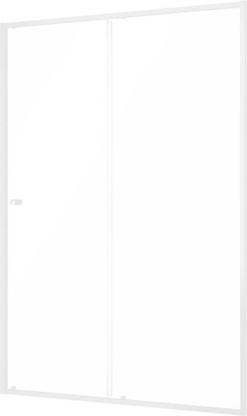 Sealskin Contour Schuifdeur voor nis 140x200 cm 6 mm helder veiligheidsglas Mat wit CCD121406025100 - Foto 2