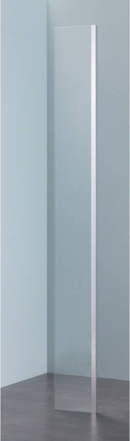 Royal Plaza Parri hoekdeel 25x200cm zilver profiel en helder glas met clean coating 23778