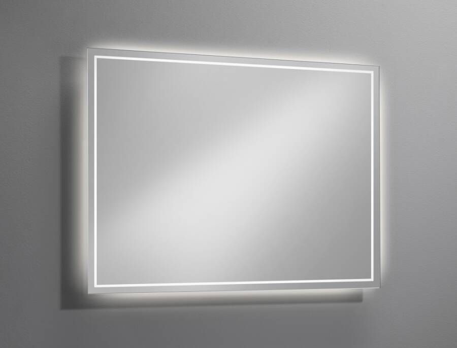 Sub 130 spiegel met LED-verlichting rondom en verwarming 80x80 cm