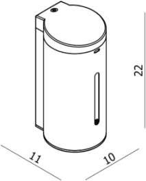 Royal Plaza Zelkova zeep desinfectie dispenser sensor wand geborsteld