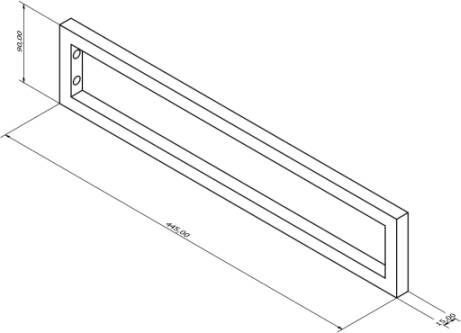 Royal Plaza Merlot wastafelbladconsole universeel 45x9 mat zwart