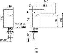 Royal Plaza Thetis wastafelkraan zonder waste staal 01