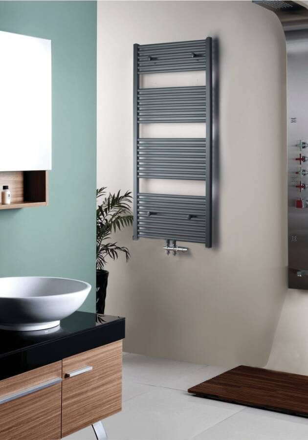 Royal Plaza Sorbus r radiator 50x120 n25 420w recht met midden aansluiting grijs metallic 56745