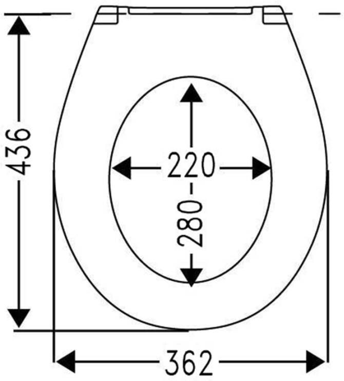 Douche Concurrent Toiletbril Cedo Leuchtturm Print Duroplast Softclose en Quickrelease Toiletzitting