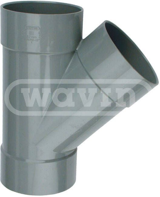 Wavin Wadal lijmfitting met 3 aansluiting PVC 41 T-stuk 45gr