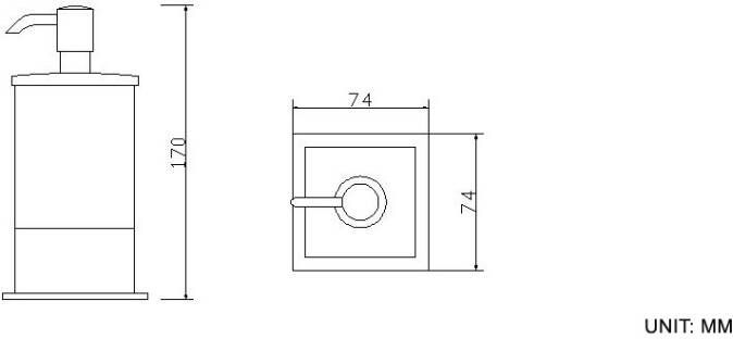 Wiesbaden Eris vrijstaande zeepdispenser chroom 28.4012 - Foto 2