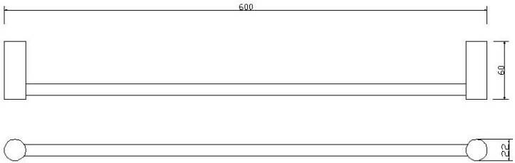 Wiesbaden Ida enkele handdoekrek 60cm gunmetal 28.7025 - Foto 2