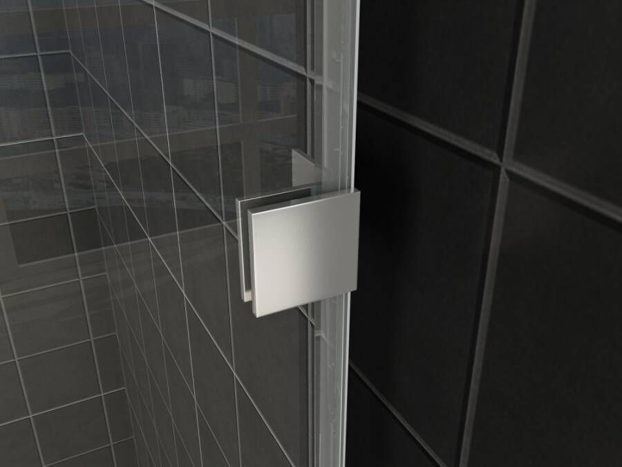 Wiesbaden Inloopdouche Miami 100x200cm Antikalk Helder Glas Chroom Profielloos 8mm Veiligheidsglas Easy Clean - Foto 4