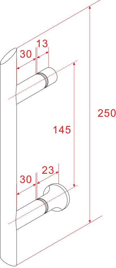 Wiesbaden Deurgreep type 2 | Universeel | 25 cm | Chroom - Foto 3