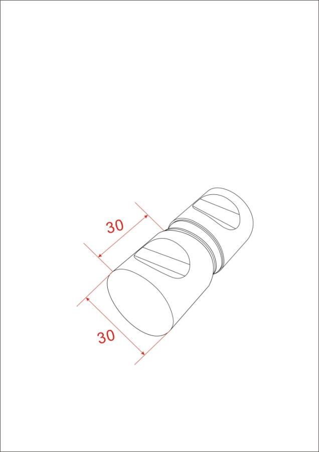 Xellanz losse deurknop voor douche deur chroom - Foto 3