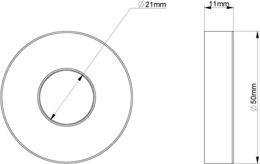 Wiesbaden Caral rozet voor douchearm met muurbevestiging geborsteld koper 29.6882 - Foto 2
