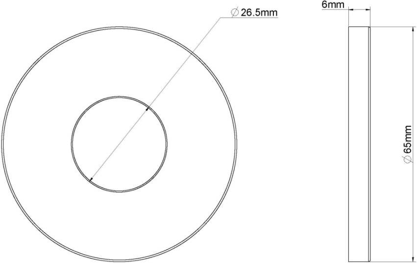 Wiesbaden Losse rozet tbv inbouw uitloop rond 1 2&apos &apos geborsteld messing 29.5947
