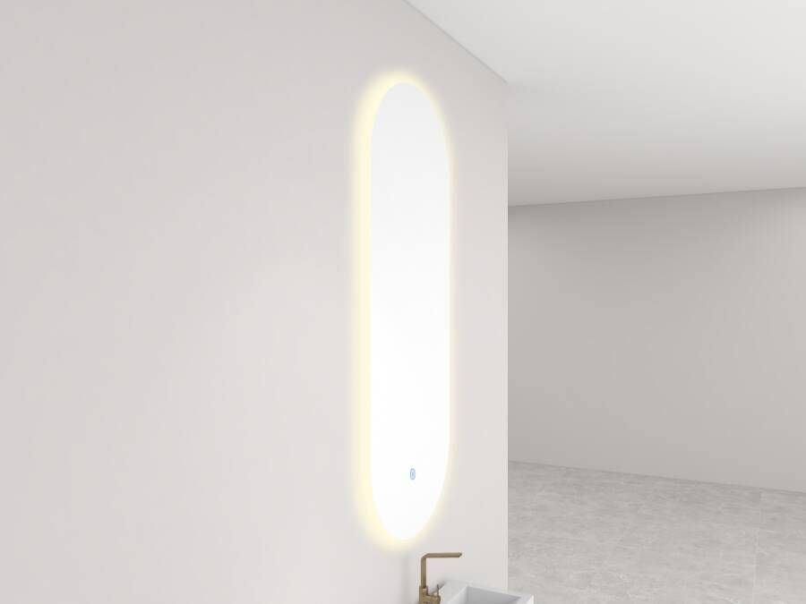 Wiesbaden Lumia ovale spiegel met dimbare LED-verlichting en spiegelverwarming 50 x 100 cm