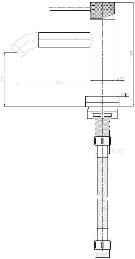 Wiesbaden Ribbd fonteinkraan 1 2" geborsteld staal 29.5371 - Foto 2