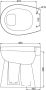 Xellanz Toiletpot Staand Senior AO 46 5x36x45 5cm Keramiek Vlakspoel Glans Wit - Thumbnail 4