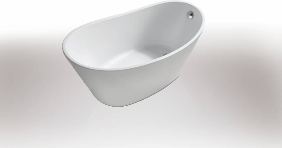 Wiesbaden Ligbad Vrijstaand Trapeze Ovaal 72x150x66cm Glasvezelversterkt Hoogwaardig Acryl Glans Wit met Badwaste en Overloop - Foto 4