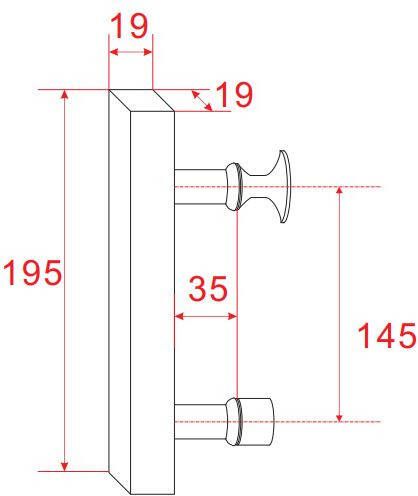 Wiesbaden type 7 deurgreep 19 5 cm chroom 20.6019 - Foto 2