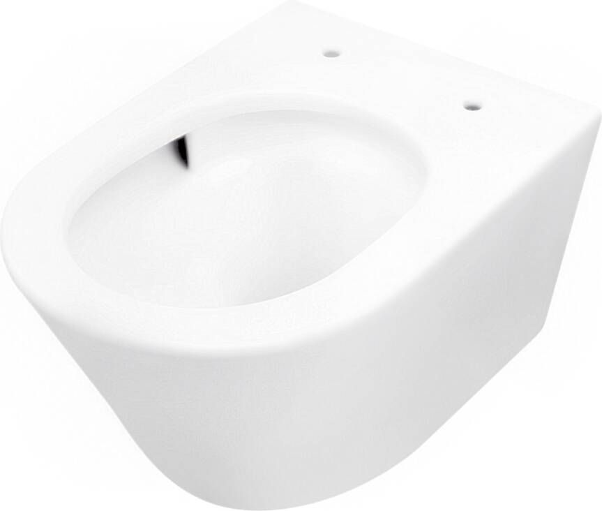 Wiesbaden Vesta rimless hangend toilet met Tornado-flush 42 x 36 x 52 5 cm mat wit
