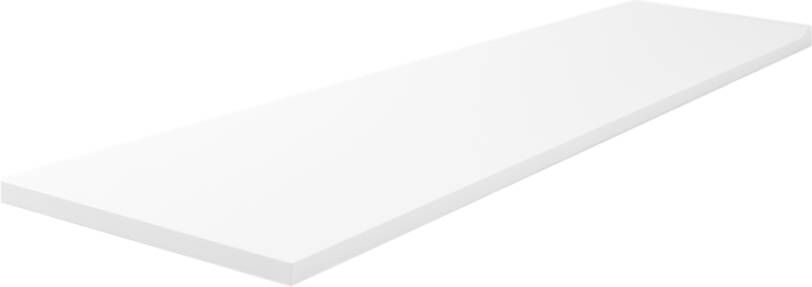 Wiesbaden Wastafelblad Vision Rechthoek 160x46x2 5cm MDF Hoogglans Wit Zonder Afvoergat