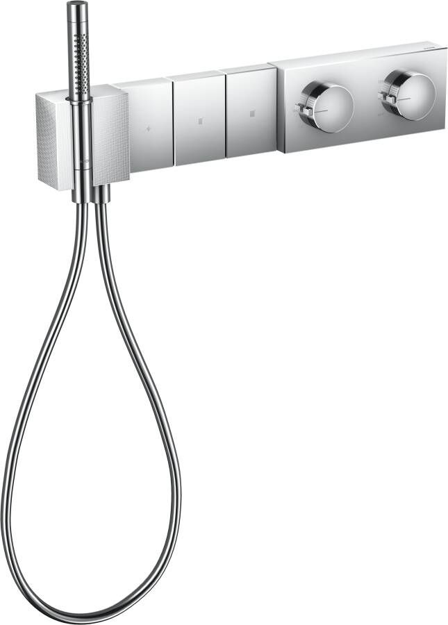 Axor Edge afbouwdeel met Diamond Cut voor inbouw thermostaatmodule voor 3 functies met douchehouder staafhanddouche en doucheslang 10 4 x 54 2 x 5 cm chroom