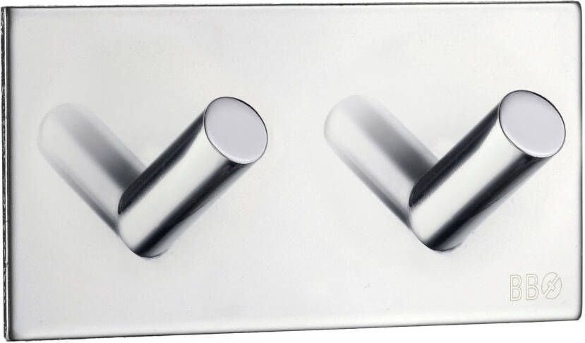 Smedbo Beslagsboden Handdoekhouder 9x4.5x3.2cm zelfklevend RVS Gepolijst Edelstaal BK1093