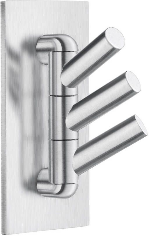 Smedbo Beslagsboden Handdoekhouder 4.5x9x4.5cm zelfklevend RVS Geborsteld Edelstaal B1033