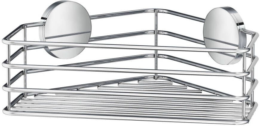 Smedbo Beslagsboden hoekdouchemand 25x7x20cm zelfklevend RVS Gepolijst Edelstaal B1201