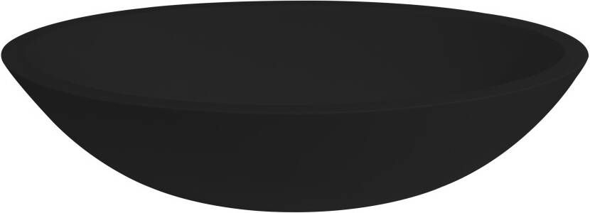 Douche Concurrent Waskom Opbouw Epona Ovaal 52x14x38cm Solid Surface Zwart met Waste - Foto 2