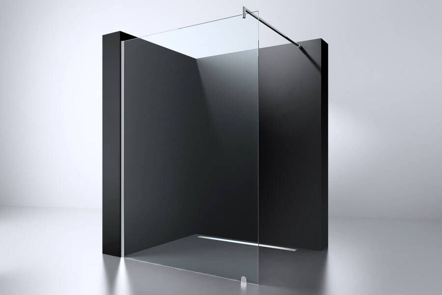 Douche Concurrent Inloopdouche Erico 80x200cm Antikalk Helder Glas Chroom Profiel 8mm Veiligheidsglas Easy Clean