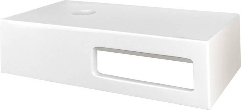 Fontein Planchet Best Design Malo Rechthoek 40x21x10cm Solid Surface Glans Wit - Foto 2