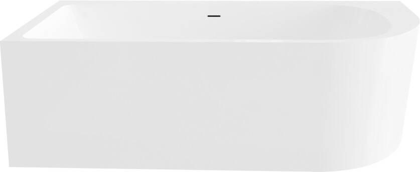 Best Design Living half vrijstaand 180x80x60cm links acryl wit mat 4012970