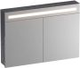 Saniclass 2.0 spiegelkast 100x70x15cm verlichting geintegreerd met 2 links- en rechtsdraaiende spiegeldeuren MFC Metal SK-TW100ME - Thumbnail 2