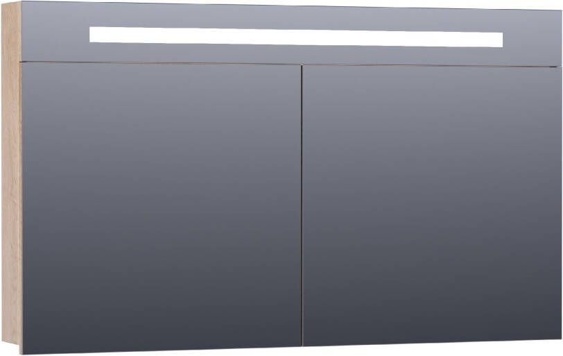 BRAUER 2.0 Spiegelkast 120x70x15cm verlichting geintegreerd 2 links- en rechtsdraaiende spiegeldeuren MFC legno calore 7259 - Foto 2