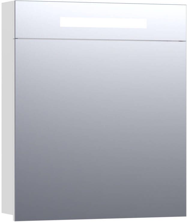 BRAUER 2.0 Spiegelkast 60x70x15cm verlichting geintegreerd 1 rechtsdraaiende spiegeldeur MDF hoogglans wit 7203 - Foto 2