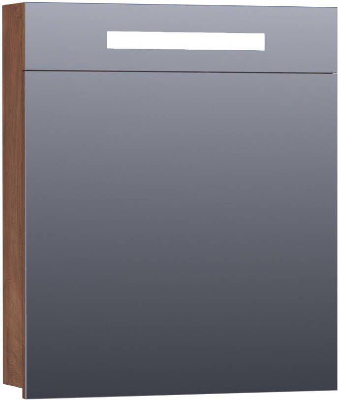 BRAUER 2.0 Spiegelkast 60x70x15cm verlichting geintegreerd 1 rechtsdraaiende spiegeldeur MFC viking shield 7341