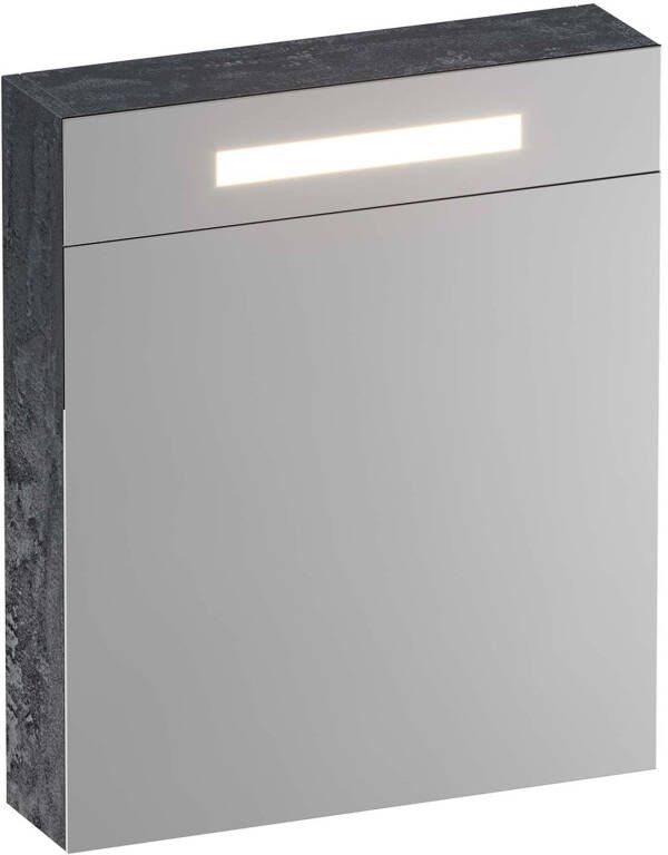 IChoice Double Face spiegelkast 60x70cm LED verlichting boven metal rechtsdraaiend - Foto 1