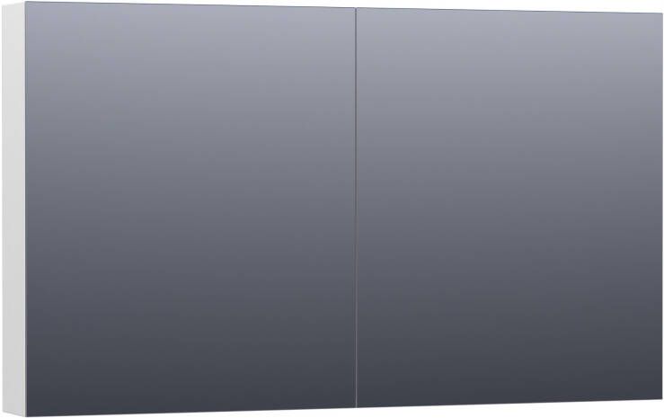 BRAUER Dual Spiegelkast 120x70x15cm 2 links- rechtsdraaiende spiegeldeur MDF hoogglans wit 7774 - Foto 2