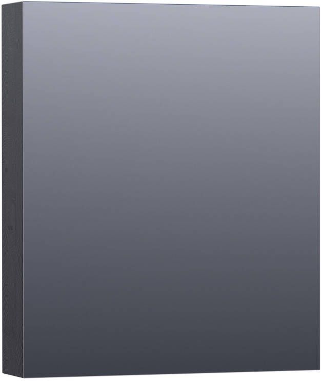 IChoice Dual spiegelkast 60x70cm indirecte LED verlichting binnen onder black wood rechtsdraaiend - Foto 2