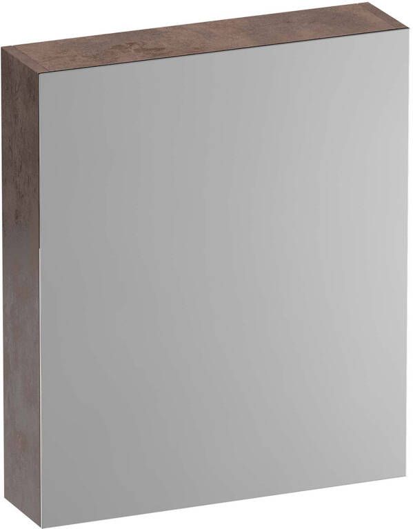 IChoice Dual spiegelkast 60x70cm indirecte LED verlichting binnen onder rusty rechtsdraaiend