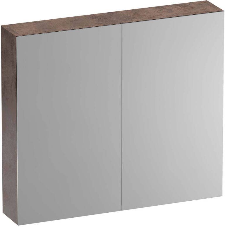 IChoice v Dual spiegelkast 80x70cm indirecte LED verlichting binnen onder Rusty - Foto 1