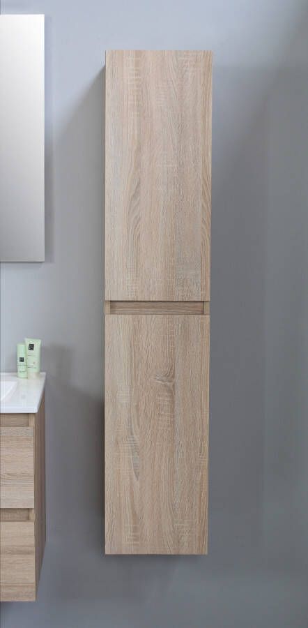 Bewonen Luuk hoge kast 145x30x30cm eiken geassembleerd