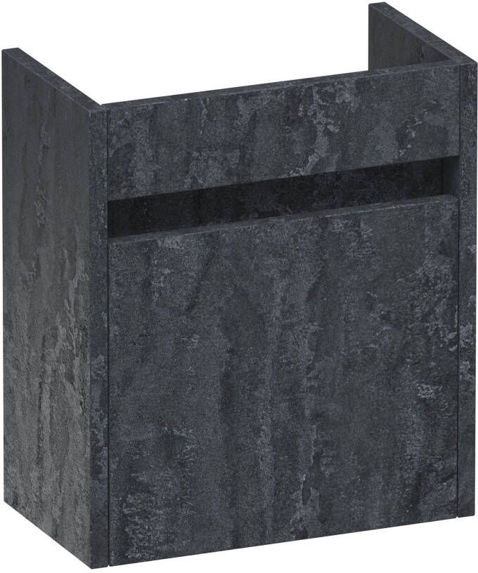 BRAUER Nexxt Fonteinonderkast 40x45x22cm 1 linksdraaiende deur greep MFC Metal FO-NXLME